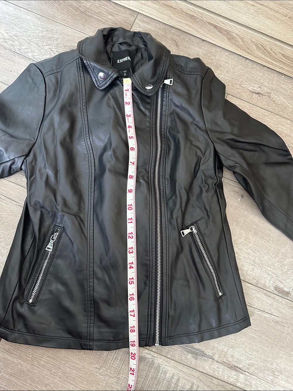 EXPRESS Genuine Leather Moto Jacket - Picture 13 of 16